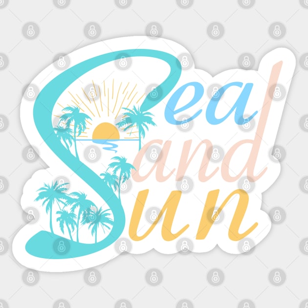 Sea Sand Sun Sticker by mkbl